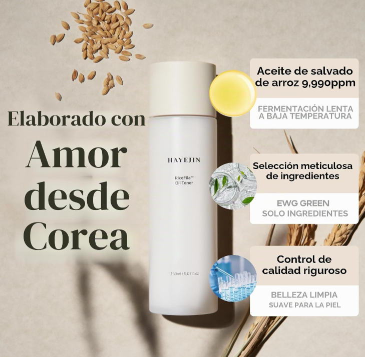 🌾 Tónico Facial HAYEJIN – Aceite de Arroz
