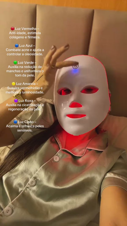 🌿 Máscara LED Facial – 7 Colores
